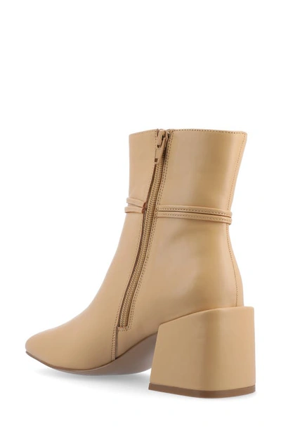 Journee Collection Beverly Tru Comfort Block Heel Bootie In Tan