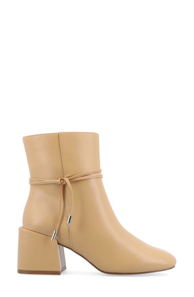 Journee Collection Beverly Tru Comfort Block Heel Bootie In Tan