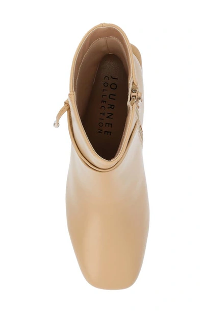 Journee Collection Beverly Tru Comfort Block Heel Bootie In Tan