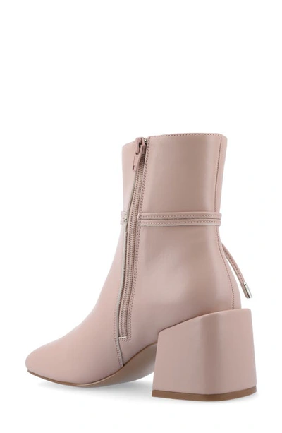 Journee Collection Beverly Tru Comfort Block Heel Bootie In Blush