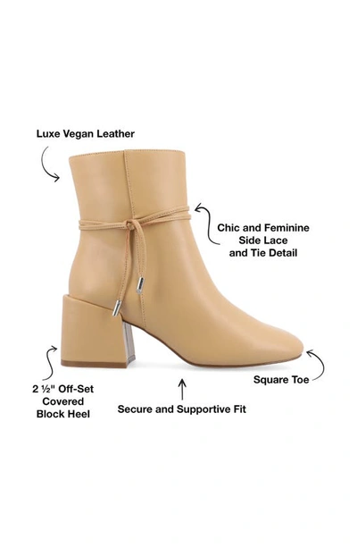 Journee Collection Beverly Tru Comfort Block Heel Bootie In Tan
