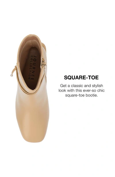 Journee Collection Beverly Tru Comfort Block Heel Bootie In Tan