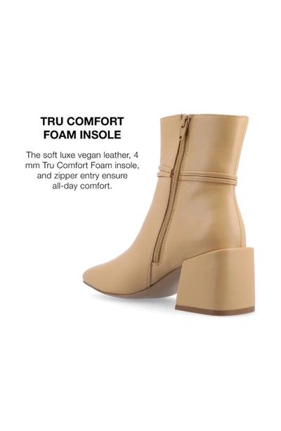 Journee Collection Beverly Tru Comfort Block Heel Bootie In Tan