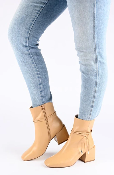 Journee Collection Beverly Tru Comfort Block Heel Bootie In Tan