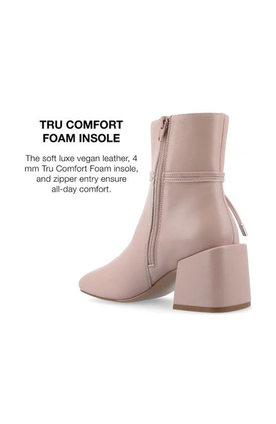 Journee Collection Beverly Tru Comfort Block Heel Bootie In Blush