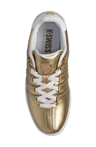 Shop K-swiss Classic Vn Sneaker In Gold/ White
