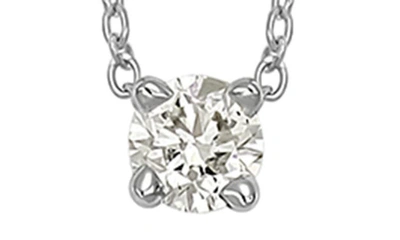 Shop Bony Levy 14k Gold Diamond Solitaire Pendant Necklace In 14k White Gold