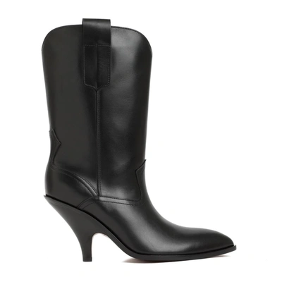 Shop Bally Lavyn Leather Boots Shoes In Black