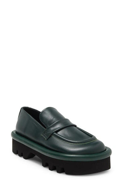 Shop Jw Anderson Bumper Chunky Loafer In Dark Green