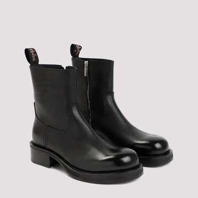 Shop Acne Studios Leather Boots Shoes In Black