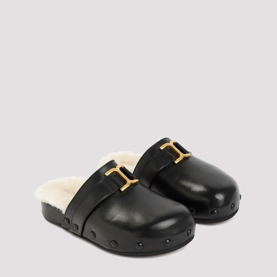 Shop Chloé Marcie Leather Mules Shoes In Black