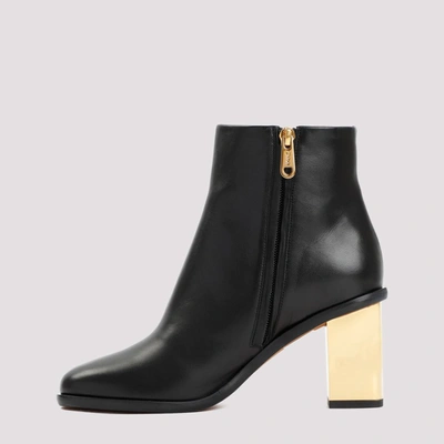 Shop Chloé Rebecca Leather Boots Shoes In Black