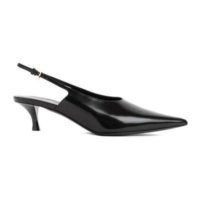 Shop Givenchy Show Kitten Heels Slingback Pumps Shoes In Black