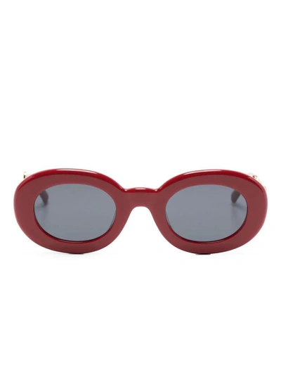 Shop Jacquemus Glasses In Red