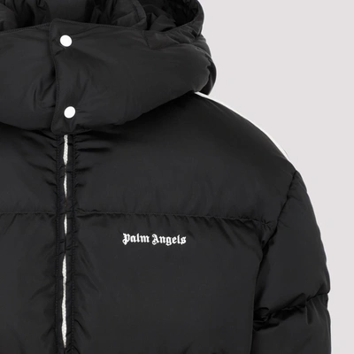 Shop Palm Angels Hooded Track Down Jacket In Black