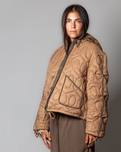 SEMICOUTURE Betheney women's two-tone honey/military down jacket