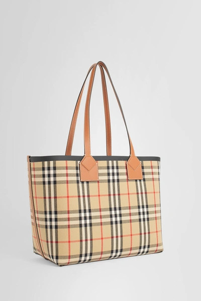 Shop Burberry Woman Beige Tote Bags
