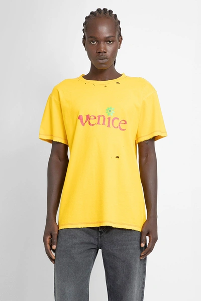 Shop Erl Man Yellow T-shirts