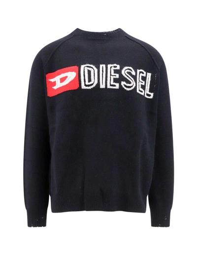 Shop Diesel Sweater In Black