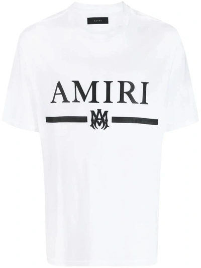 Shop Amiri M.a. Bar Logo T-shirt In White