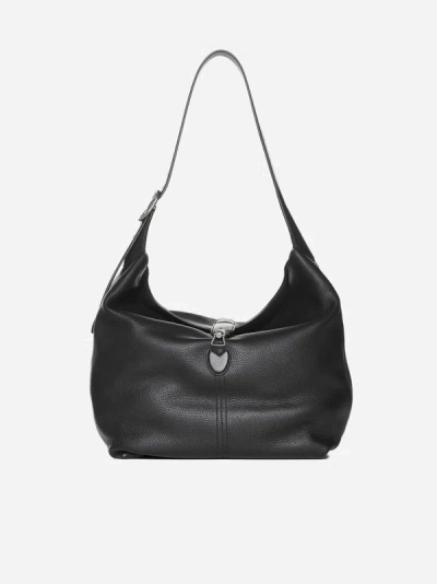 Shop Gucci Jackie 1961 Leather Medium Shoulder Bag In Black