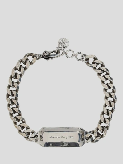 Shop Alexander Mcqueen The Chain Medallion Bracelet In Silver