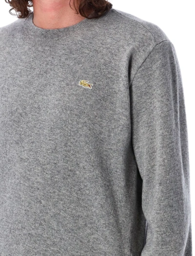 Shop Comme Des Garçons Asymetric Sweater Lacoste In Grey