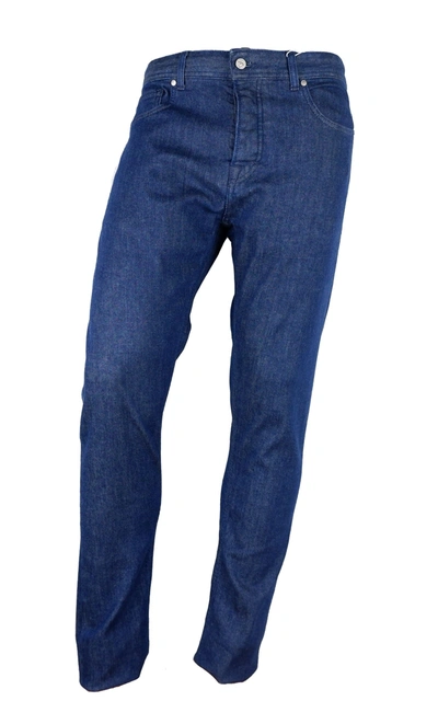 Shop Aquascutum Blue Cotton Jeans &amp; Men's Pant