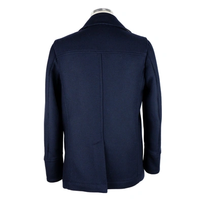 Shop Aquascutum Blue Wool Men's Jacket
