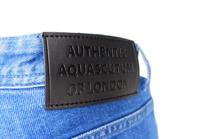 Shop Aquascutum Light Blue Cotton Jeans &amp; Men's Pant