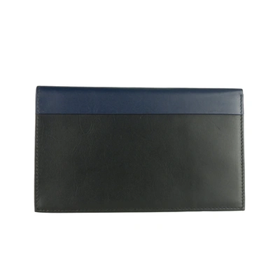 Shop Cavalli Class Elegant Dual-tone Leather Men's Wallet In Blue