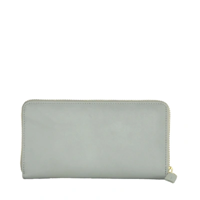 Shop Cavalli Class Elegant Grey Calfskin Wallet For Women's Her In Gray