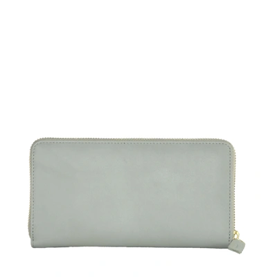 Cavalli Class Elegant Grey Calfskin Wallet For Her In Gray