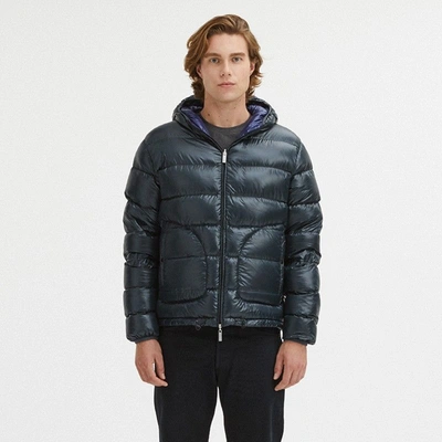 Shop Centogrammi Reversible Duck Feather Padded Men's Jacket In Blue