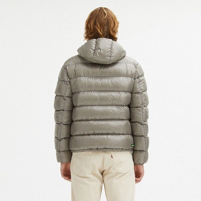 Shop Centogrammi Reversible Hooded Jacket In Dove Grey And Men's Brown In Gray