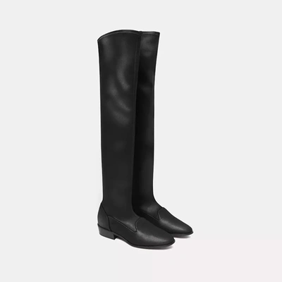 Shop Charles Philip Black Leather Women's Boot