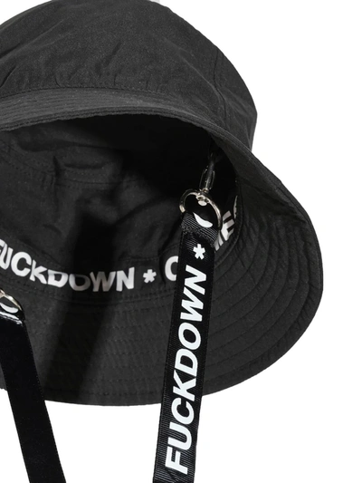 Shop Comme Des Fuckdown Sleek Nylon Fisherman Hat With Iconic Stitched Men's Logo In Black