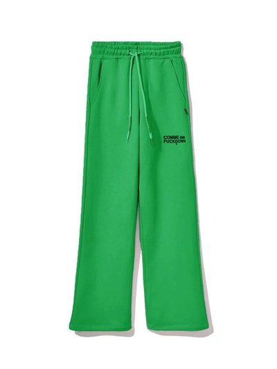 Shop Comme Des Fuckdown Green Cotton Jeans &amp; Women's Pant