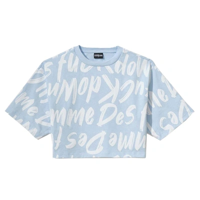 Shop Comme Des Fuckdown Light Blue Cotton Tops &amp; Women's T-shirt