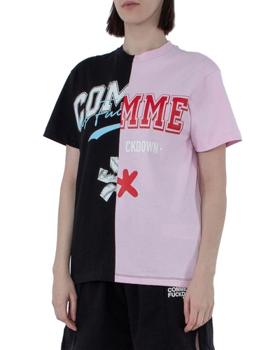 Shop Comme Des Fuckdown Pink Cotton Tops &amp; Women's T-shirt