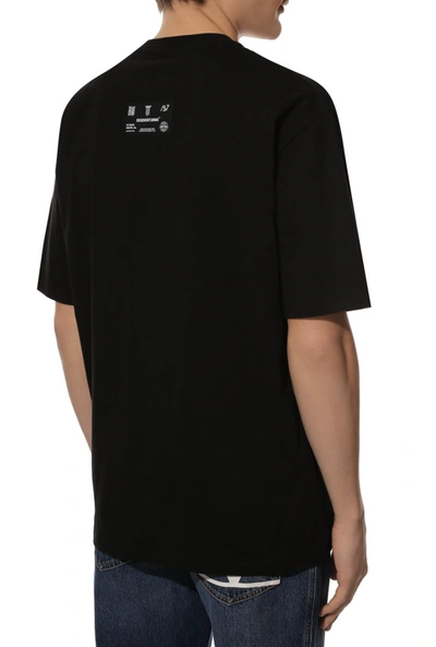 Shop Diego Venturino Black Cotton Men's T-shirt