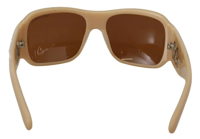 Shop Dolce & Gabbana Cream Dg4027b Swarovski Stones Brown Lens Women's Sunglasses