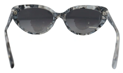 Shop Dolce & Gabbana Gray Dg4194 Acetate Logo Plaque Cat Eye Lens Women's Sunglasses