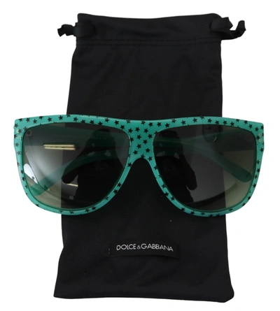 Shop Dolce & Gabbana Green Dg4125 Stars Acetate Square Shades Women's Sunglasses