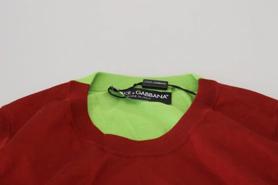 Shop Dolce & Gabbana Red Green Dg Logo Sleeveless Pullover Women's Top