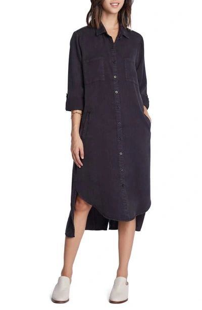 Shop Wash Lab Denim Chill Out Shirtdress In True Black (finished Hem)