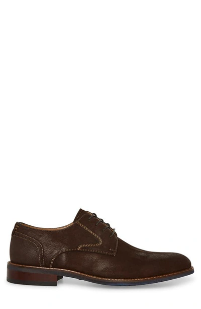 Shop Steve Madden Bannon Leather Derby In Brown