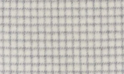 Theory Checked Wool Cropped Jacket In Ivory Multi