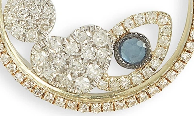Meira T 14k White & Yellow Gold Blue Sapphire & Diamond Evil Eye Shaker Pendant Necklace, 18 In Yellow Gold