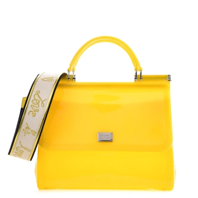 Shop Dolce & Gabbana Yellow Pvc Crossbody Women's Bag